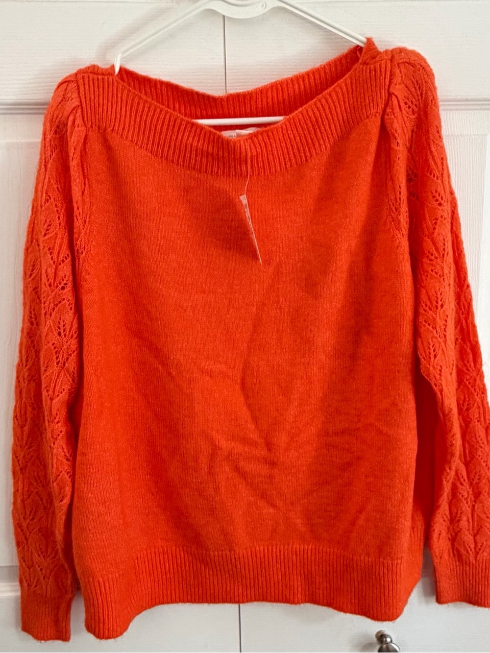 Treasure and Bond Orange Rumba Cable Knit Sleeve Sweater 2X NWT Nordstrom